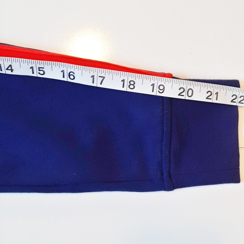 TOMMY HILFIGER SPORT NWOT Navy "TOMMY" Stripe Sleeve Full Zip Hoodie S - Picture 9 of 10